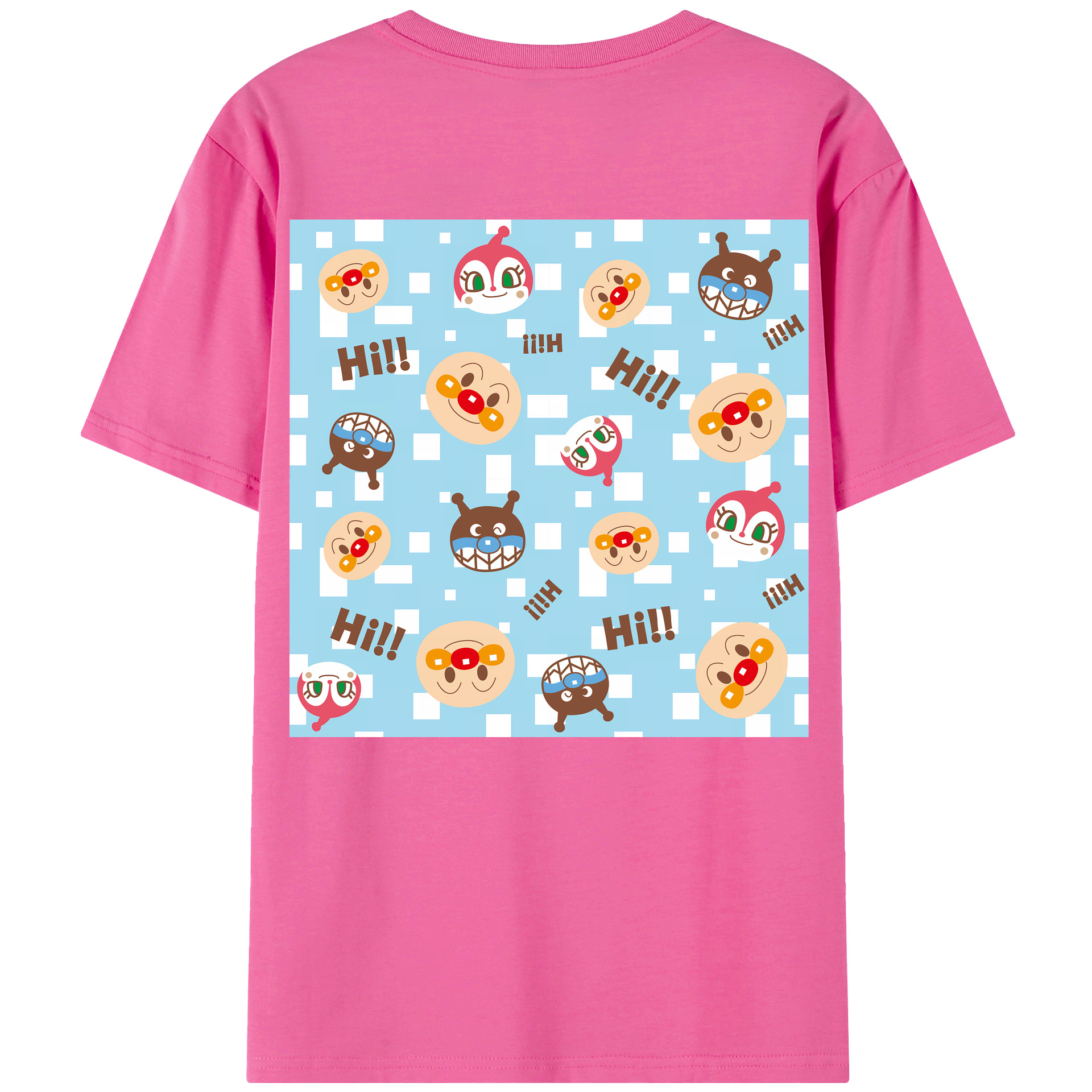 （画像用） アンパンマン Anpanman レディース半袖Tシャツ(バックプリント)